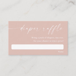 Blush roze moderne, eenvoudige baby shower taperra informatiekaartje