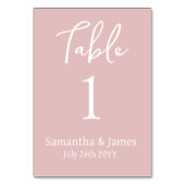 Blush Roze Moderne Elegantie Bruiloft Kaart (Achterkant)