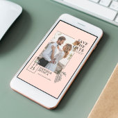 Blush Roze Moderne Foto Bruiloft Save The Date