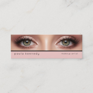 Blush Roze Moderne Foto Make-up Mini Visitekaartje