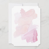 Blush Roze Moderne Geometrische Waterverf Eucalypt Kaart (Achterkant)