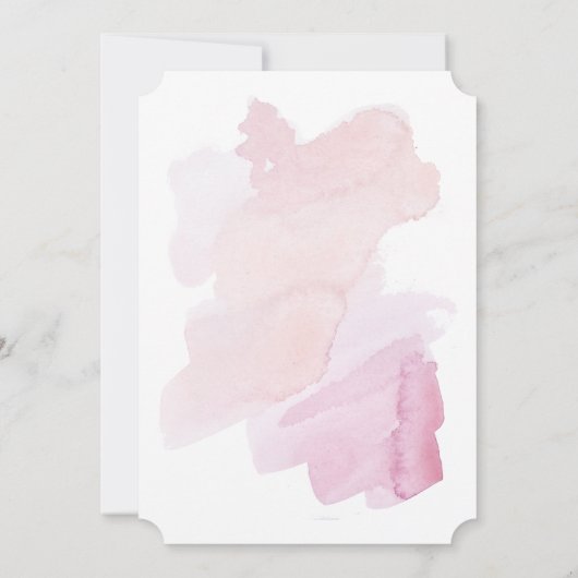 Blush Roze Moderne Geometrische Waterverf Eucalypt Kaart (Achterkant)