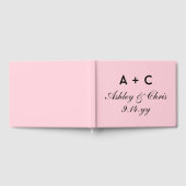 Blush roze moderne gepersonaliseerde bruiloft rece gastenboek (Volledig)