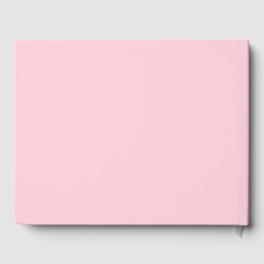 Blush roze moderne gepersonaliseerde bruiloft rece gastenboek (Achterkant)