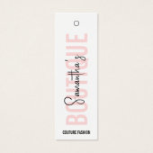 Blush Roze Moderne Kleding Prijs Label Label Mini Visitekaartjes (Voorkant)