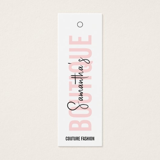 Blush Roze Moderne Kleding Prijs Label Label Mini Visitekaartjes (Voorkant)
