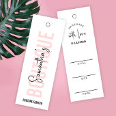 Blush Roze Moderne Kleding Prijs Label Label Mini Visitekaartjes