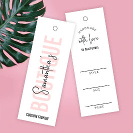 Blush Roze Moderne Kleding Prijs Label Label Mini Visitekaartjes