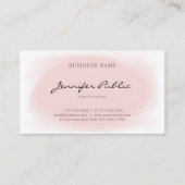 Blush Roze moderne legant handgeschreven Script Pl Visitekaartje (Voorkant)