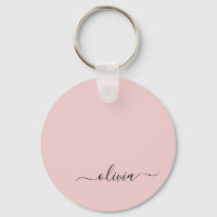 Blush roze moderne meisjesmonogram naam voor scrip