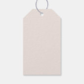 Blush Roze Moderne Minimale Elegante Monogram Brui Cadeaulabel (Achterkant)