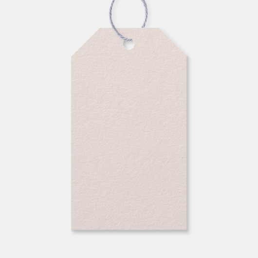 Blush Roze Moderne Minimale Elegante Monogram Brui Cadeaulabel (Achterkant)
