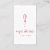 Blush Roze moderne minimale whiskybakkerij Visitekaartje (Voorkant)