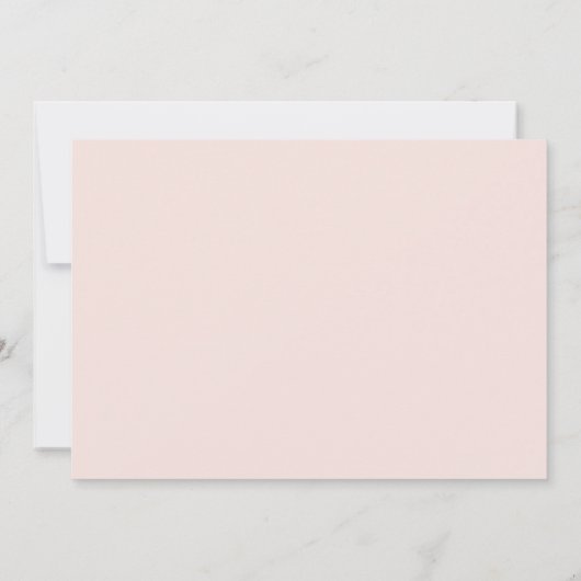 Blush Roze Moderne Ronde Edge Lijst Foto Save The Date (Achterkant)