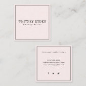 Blush roze moderne Visitekaartjes (Voorkant / Achterkant)