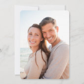 Blush roze moderne Waterverf foto bruiloft Kaart (Achterkant)