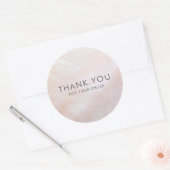 Blush Roze Moeder van Pearl Shell Bedankt Ronde Sticker (Envelop)