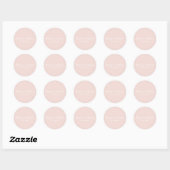 Blush roze Monogram aangepast huwelijksfeest Ronde Sticker (Vel)