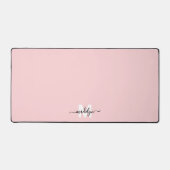 Blush roze monogram bureaumat (Voorkant)