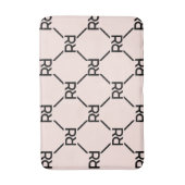 Blush Roze Monogram Elegante Luxe Meisje Slaapkame Badmat (Voorkant Verticaal)