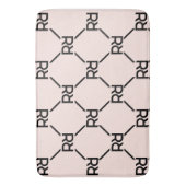 Blush Roze Monogram Elegante Luxe Meisje Slaapkame Badmat (Voorkant Verticaal)