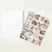 Blush roze monogram fotocollage planner (Display)
