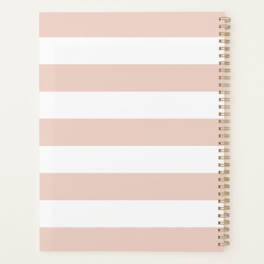 Blush roze monogram fotocollage planner (Achterkant)