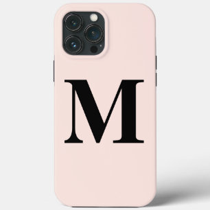 Blush Roze Monogram Initiaal Aangepaste Naam Class Case-Mate iPhone Case