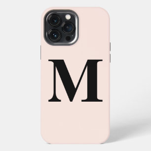 Blush Roze Monogram Initiaal Aangepaste Naam Class iPhone 13 Pro Max Hoesje