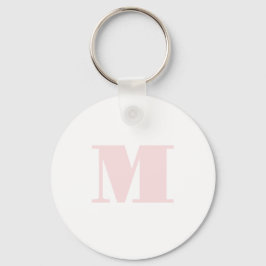 Blush Roze monogram Initiaal Modern Sleutelhanger