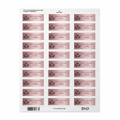 Blush roze monogram return address label (Full Sheet)