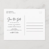 Blush Roze Montana Map Modern Script Save the Date Aankondigingskaart (Achterkant)