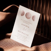 Blush roze mystieke maan | Elegante foto bruiloft Kaart