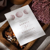 Blush roze mystieke maan | Elegante foto bruiloft Kaart