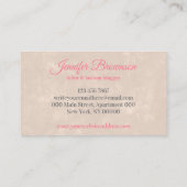 Blush roze naalddraden naaddruk naaien visitekaartje (Achterkant)