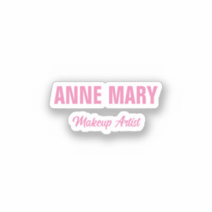 Blush roze naam aanmaken artistieke zakelijke toep sticker