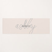 Blush Roze Naam Minimalistische Moderne Yoga Mat (Voorkant (horizontaal))