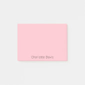 Blush roze naam post-it® notes (Voorkant)