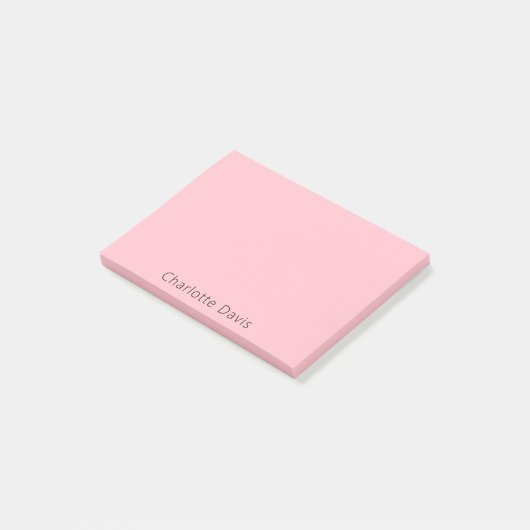 Blush roze naam post-it® notes (Schuin)