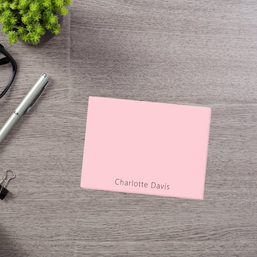 Blush roze naam post-it® notes