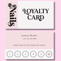 Blush Roze Nagels 6 Afspraken Loyaltykaart 