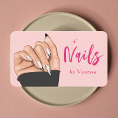 Blush Roze Nail Artist Salon QR Code Visitekaartje