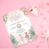 Blush roze notenkraker meisjes verjaardagsfeestje kaart