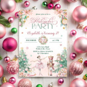 Blush roze notenkraker meisjes verjaardagsfeestje kaart