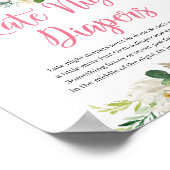 Blush roze olifant laat-nachtelijke diapenteken poster (Hoek)