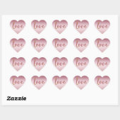 Blush Roze Ombre Glitter Goud Rood Liefde Hart Sticker (Vel)
