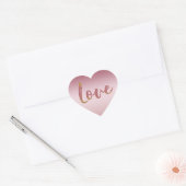 Blush Roze Ombre Glitter Goud Rood Liefde Hart Sticker (Envelop)
