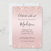 Blush roze ombre Glitzy Glitter Sparkle Kaart (Voorkant)