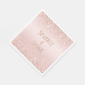 Blush roze ombre Glitzy Glitter Sparkle Servet (Hoek)