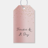 Blush Roze Ombre Goud Glam Confetti Cadeaulabel (Voorkant)